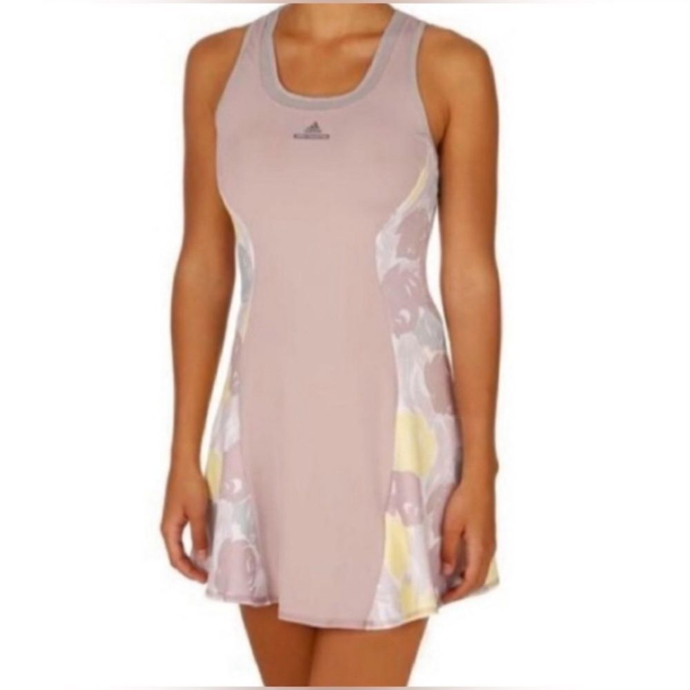 Adidas x Stella McCartney Tennis Dress Skirt Floral Dusty Rose S